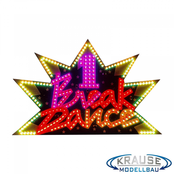 Break Dance N01 Schriftzugplatine adressierbare Pixel LEDs passend für Faller 140461